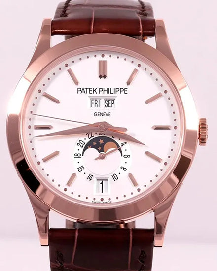 2024 Patek Philippe Annual Calendar 38.5MM Silver Dial Leather Strap (5396R)