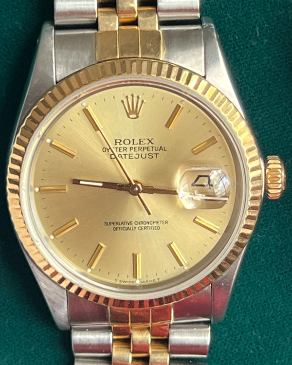 Rolex Datejust 36MM Champagne Dial Two-Tone Jubilee Bracelet (16013)