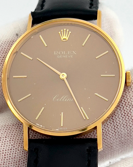 Rolex Cellini 31MM Bronze Dial Aftermarket Leather Strap (3833)