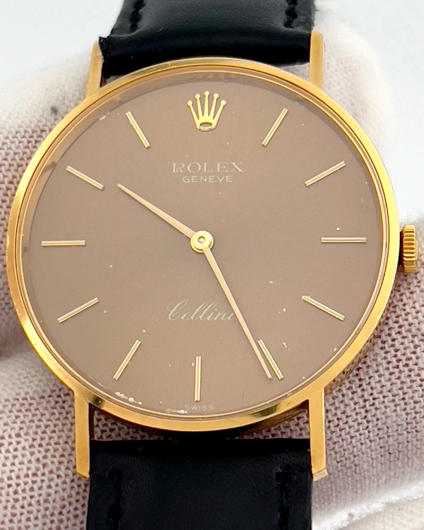 Rolex Cellini 31MM Bronze Dial Aftermarket Leather Strap (3833)