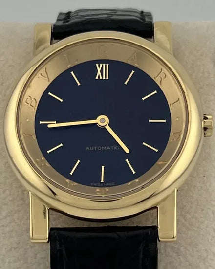 1996 Bvlgari Anfiteatro L.E. 35MM Black Dial Leather Strap (AT35GL)