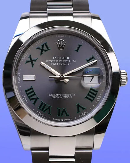 2025 Rolex Datejust "Wimbledon" 41MM Slate Dial Oyster Bracelet (126300)