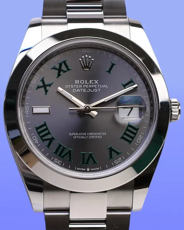 2025 Rolex Datejust "Wimbledon" 41MM Slate Dial Oyster Bracelet (126300)