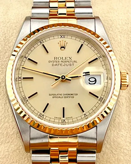 2000 Rolex Datejust 36MM Silver Dial Two-Tone Jubilee Bracelet (16233)