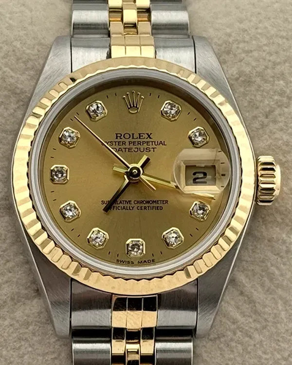 1999 Rolex Lady-Datejust 26MM Champagne Dial Two-Tone Jubilee Bracelet (79173)