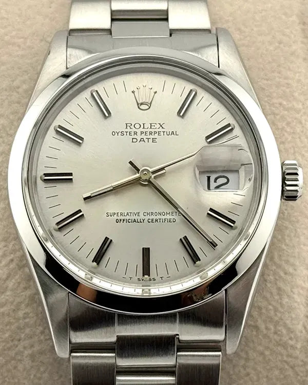 Rolex Oyster Perpetual Date 34MM Silver Dial Oyster Bracelet (15000)