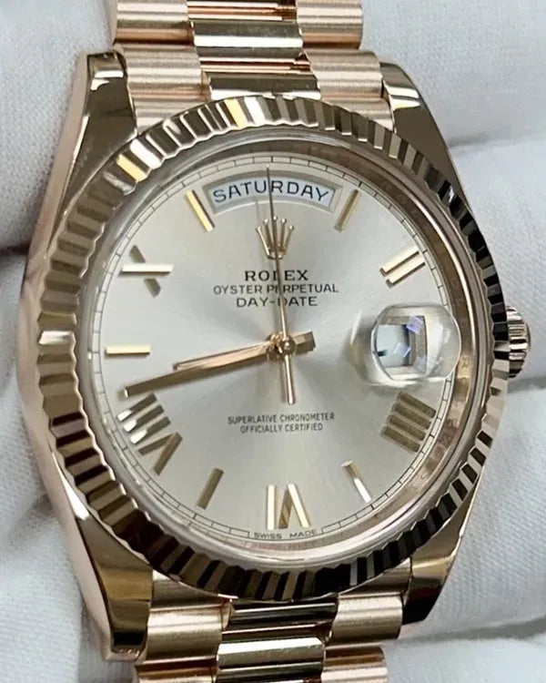 2016 Rolex Day-Date 40MM Sundust Dial Rose Gold President Bracelet (228235)