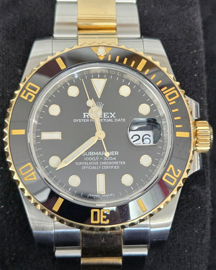 2017 Rolex Submariner Date 40MM Black Dial Two-Tone Oyster Bracelet (116613LN)