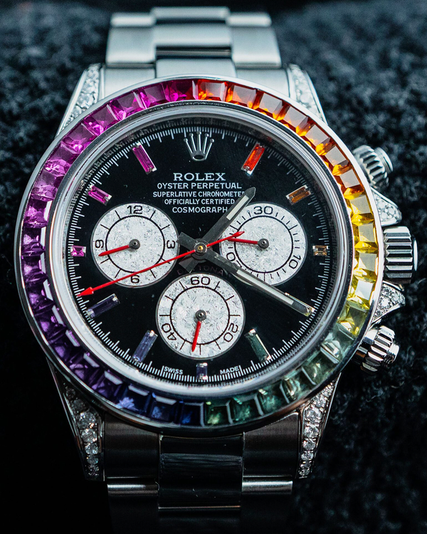 Rolex Cosmograph Daytona "Tribute to 116599RBOW" 40MM Aftermarket Black Dial Oyster Bracelet (116520)