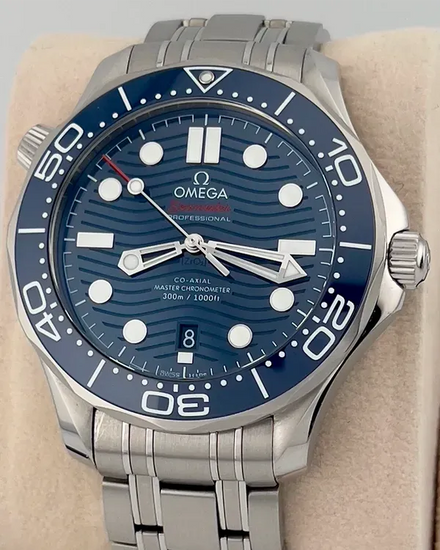 2022 Omega Seamaster Diver 300M 42MM Blue Dial Steel Bracelet (210.30.42.20.03.001)