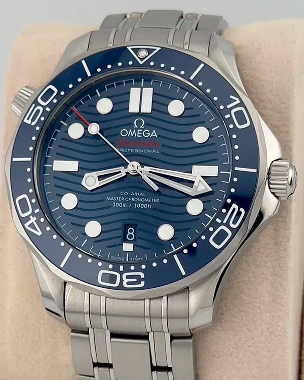 2022 Omega Seamaster Diver 300M 42MM Blue Dial Steel Bracelet (210.30.42.20.03.001)