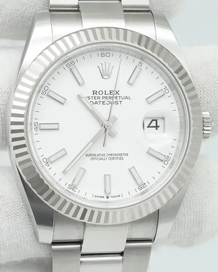2024 Rolex Datejust 41MM White Dial Oyster Bracelet (126334)