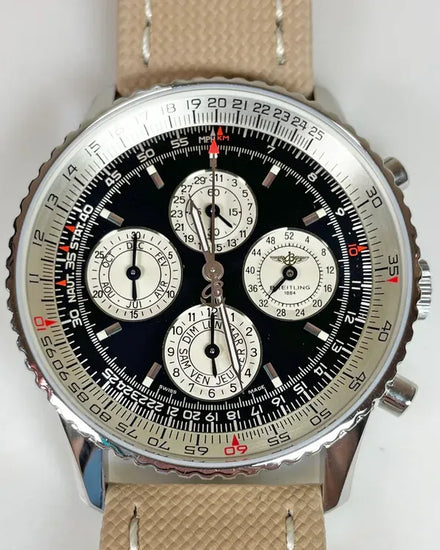 No Reserve - Breitling Navitimer 1461 L.E. 41.5MM Black Dial Leather Strap (A38022)