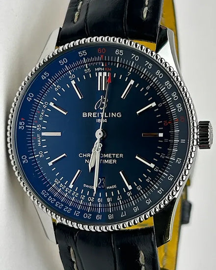 Breitling Navitimer 41MM Blue Dial Leather Strap (A17326)