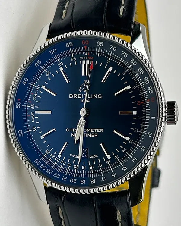 Breitling Navitimer 41MM Blue Dial Leather Strap (A17326)