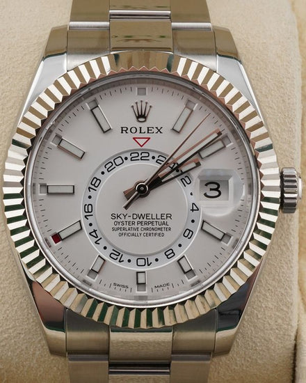 2018 Rolex Sky-Dweller 42MM White Dial Oyster Bracelet (326934)
