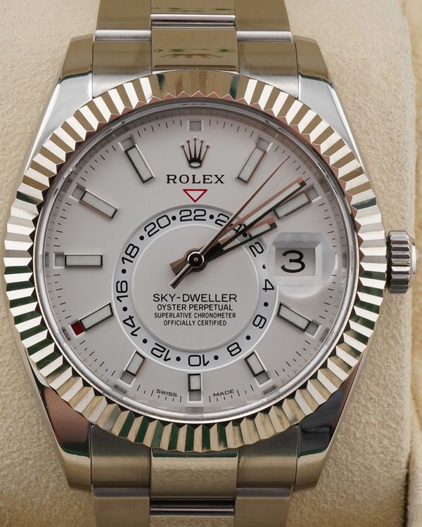 2018 Rolex Sky-Dweller 42MM White Dial Oyster Bracelet (326934)