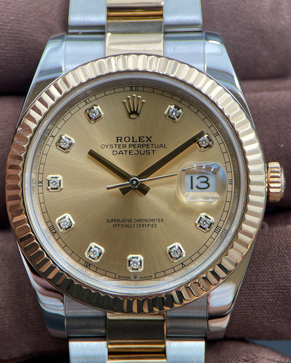 2019 Rolex Datejust 41MM Champagne Dial Two-Tone Oyster Bracelet (126333)