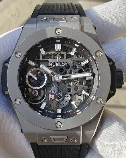 2020 Hublot Big Bang Meca-10 45MM Skeleton Dial Rubber Strap (414.NI.1123.RX)