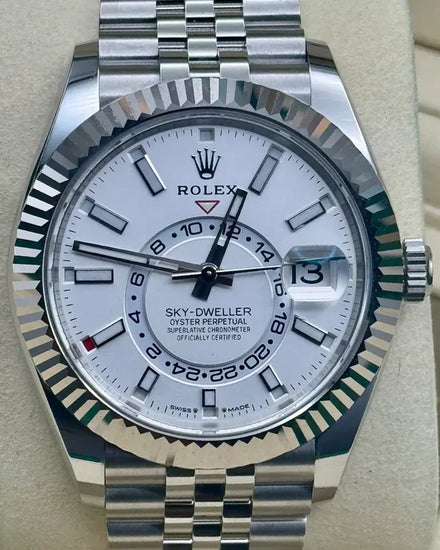 2025 Rolex Sky-Dweller 42MM White Dial Jubilee Bracelet (336934)