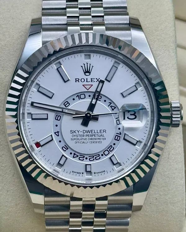 2025 Rolex Sky-Dweller 42MM White Dial Jubilee Bracelet (336934)