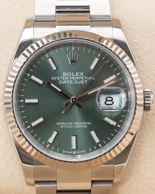 2023 Rolex Datejust 36MM Green Dial Oyster Bracelet (126234)