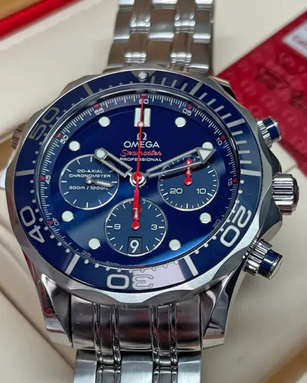 No Reserve - 2019 Omega Seamaster Diver 300M 44MM Blue Dial Steel Bracelet (212.30.44.50.03.001)