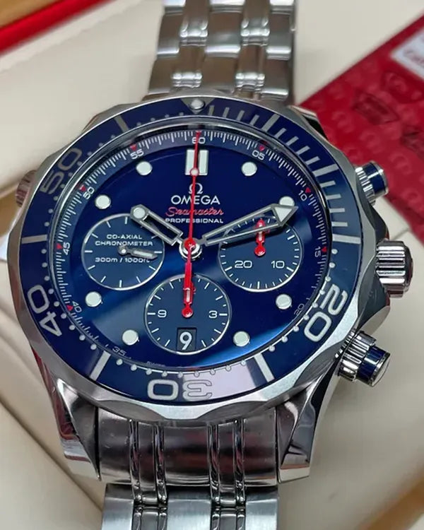 No Reserve - 2019 Omega Seamaster Diver 300M 44MM Blue Dial Steel Bracelet (212.30.44.50.03.001)
