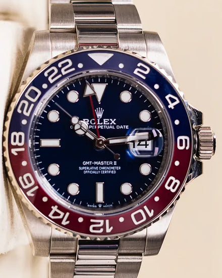2022 Rolex GMT-Master II "Pepsi" 40MM Blue Dial White Gold Oyster Bracelet (126719BLRO)