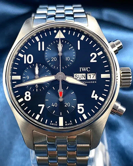2022 IWC Schaffhausen Pilot 41MM Blue Dial Steel Bracelet (IW388102)