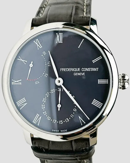 No Reserve - Frederique Constant Slimline 40MM Grey Dial Leather Strap (FC-723GR3S6)
