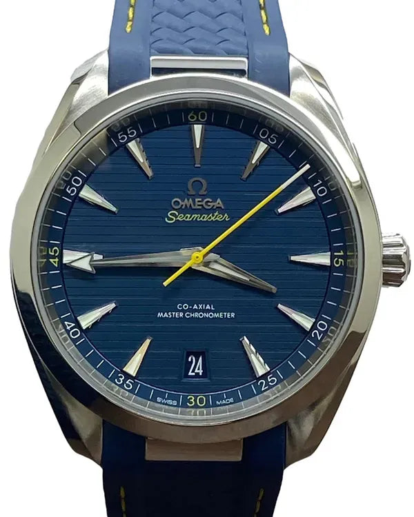 2025 Omega Seamaster Aqua Terra 150M Armand "Mondo" Duplantis 41MM Blue Dial Rubber Strap (220.12.41.21.03.009)