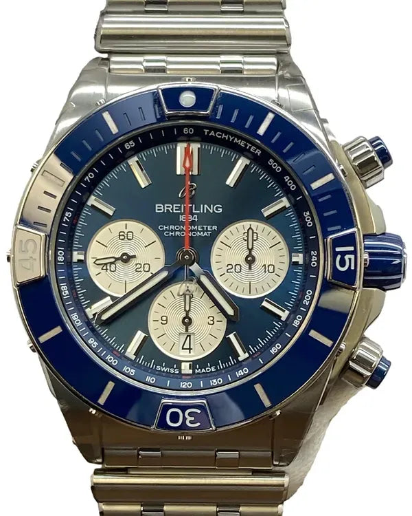 Breitling Super Chronomat B01 44MM Blue Dial Steel Bracelet (AB0136161C1A1)