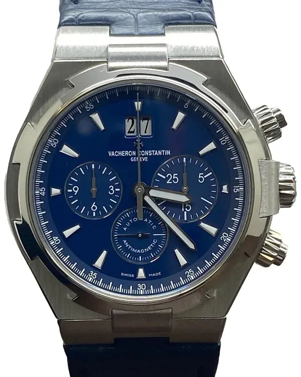 Vacheron Constantin Overseas Chronograph 42MM Blue Dial Leather Strap (49150/000A-9745)