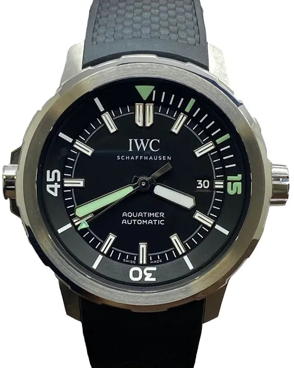 2024 IWC Schaffhausen Aquatimer Automatic 42MM Black Dial Rubber Strap (IW328802)