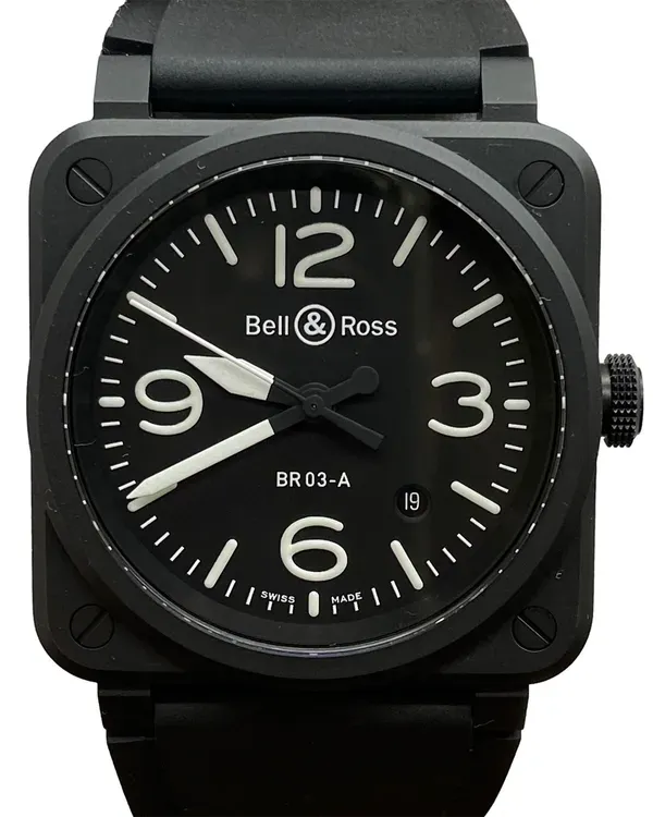 2025 Bell & Ross BR 03 42MM Black Dial Rubber Strap (BR03-A)