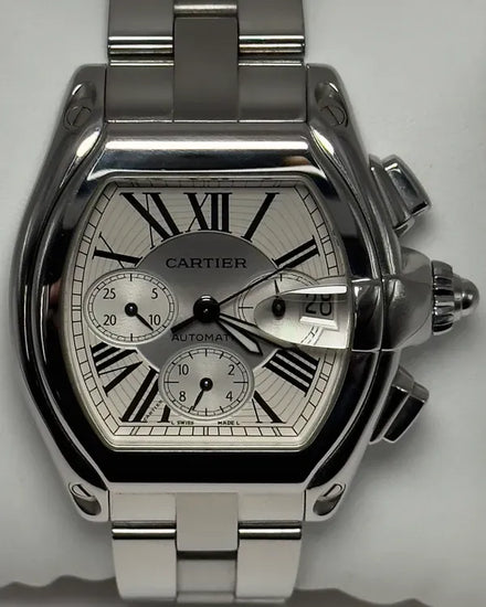 Cartier Roadster 43MM Silver Dial Steel Bracelet (W62019X6)