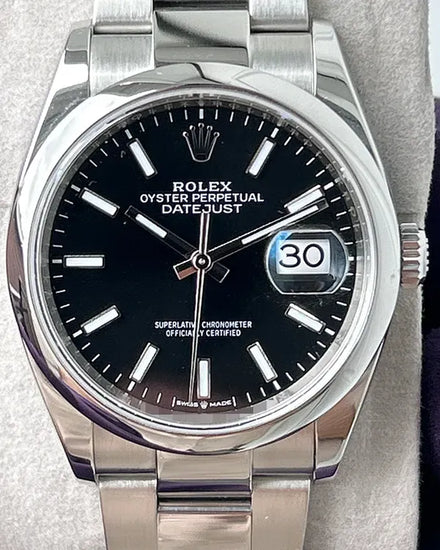 2021 Rolex Datejust 36MM Black Dial Oyster Bracelet (126200)