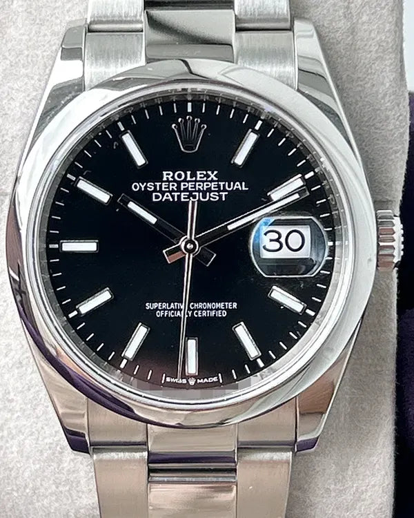 2021 Rolex Datejust 36MM Black Dial Oyster Bracelet (126200)