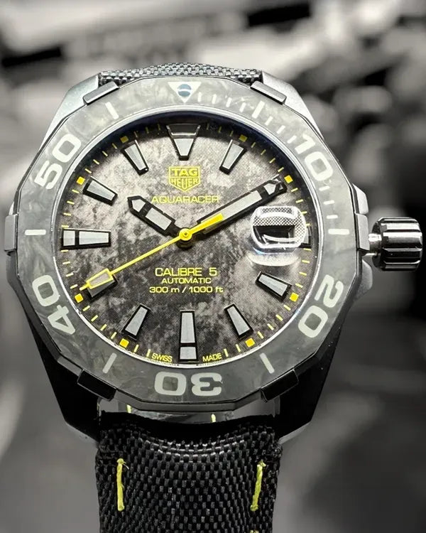 Tag Heuer Aquaracer L. E. 41MM Carbon Fiber Dial Textile Strap (WBD218B.FC6446)
