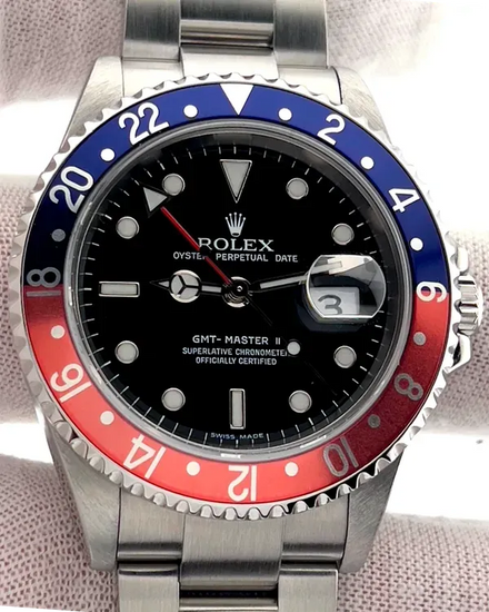 2006 (D Serial) Rolex GMT-Master II "Pepsi" 40MM Black Dial Oyster Bracelet (16710)