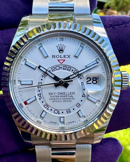 2021 Rolex Sky-Dweller 42MM White Dial Oyster Bracelet (326934)