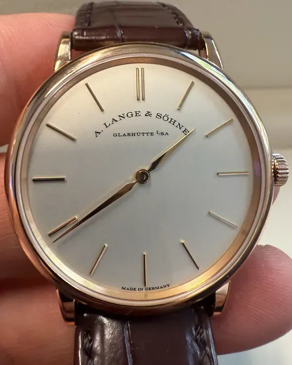 2021 A. Lange & Söhne Saxonia Thin 37MM White Dial Leather Strap (201.033)