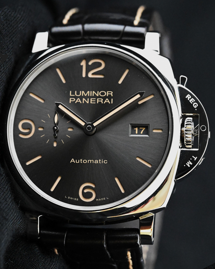 2018 Panerai Luminor Due 45MM Grey Dial Leather Strap (PAM00943)