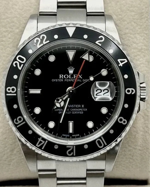 2003 Rolex GMT-Master II 40MM Black Dial Oyster Bracelet (16710)