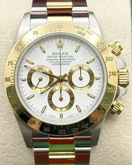1997 (U Serial) Rolex Cosmograph Daytona 40MM White Dial Two-Tone Oyster Bracelet (16523)