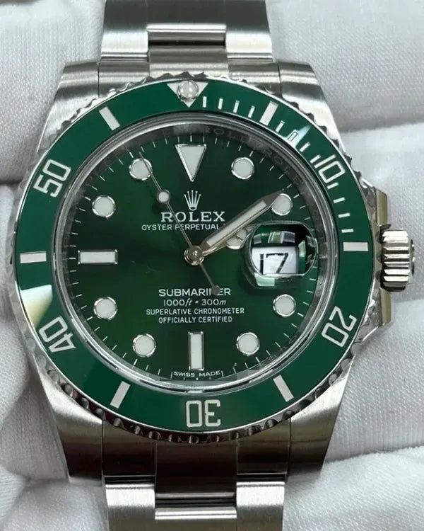 2018 Rolex Submariner Date “Hulk” 40MM Green Dial Oyster Bracelet (116610LV)