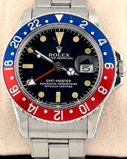 Rolex GMT-Master "Pepsi" 40MM Black Dial Oyster Bracelet (1675)