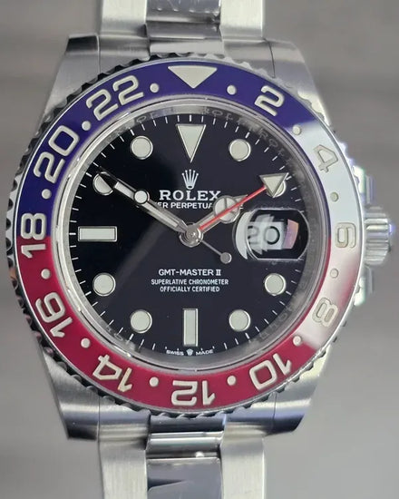 2022 Rolex GMT-Master II "Pepsi" 40MM Black Dial Oyster Bracelet (126710BLRO)