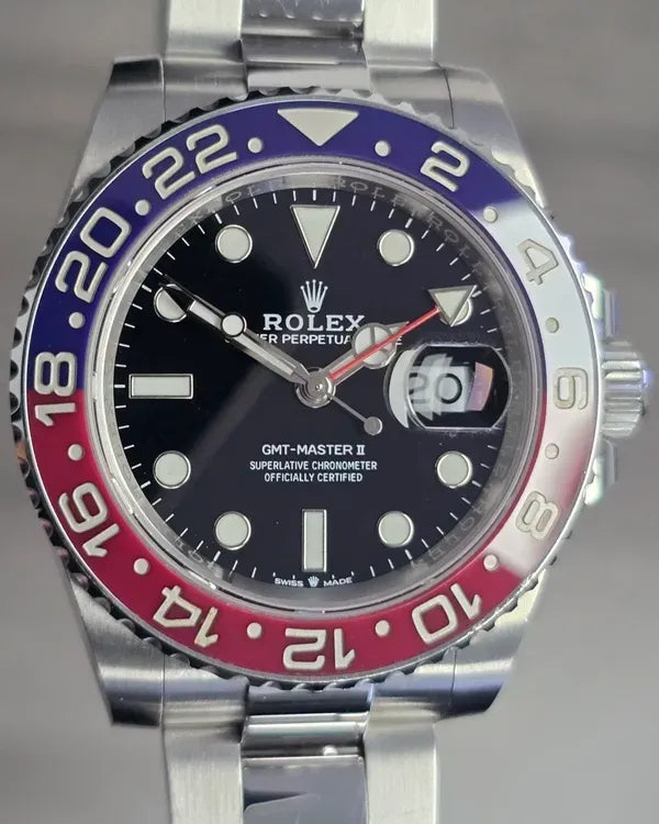 2022 Rolex GMT-Master II "Pepsi" 40MM Black Dial Oyster Bracelet (126710BLRO)